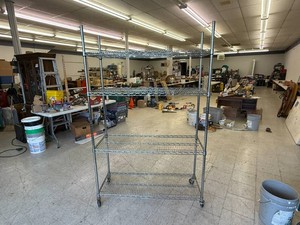 Metal Rolling Shelving Unit