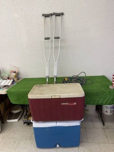 Coolers, Extension Cord & Crutches