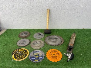 Saw Blades, Stanley Planer, Rubber Mallet & Air Tool