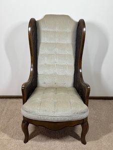 Vintage Lewittes Mid-Century Cane Winged Back chair - see description for more infoBRING HELP TO LOAD