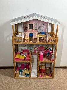 Large 3 Tier Doll House with Accessories