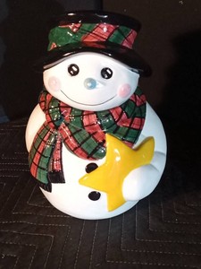Snowden snowman cookie jar