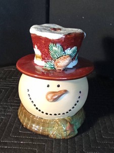 Heavy Snowman cookie jar