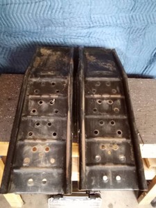 Pair of metal car ramps