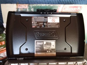 New Coleman tabletop propane stove and dome tent