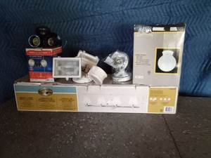 2 New inside light fixtures and 2 security lights
