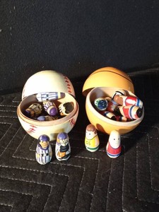 Sports related nesting dolls