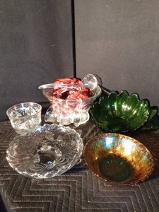 Punch bowl set and more glassware