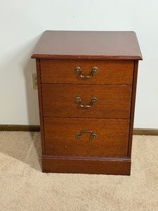 Small Wood 3 Drawer Dresser  Night Stand