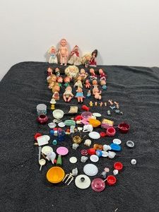 Lot of Vintage Dolls with Accessories
