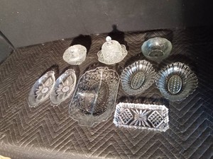 Vintage clear glassware
