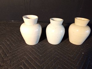 3 Weymans Snuff pottery spittoons