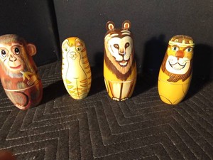 4 Zoo animal Nesting dolls - Lion, Tiger, Monkey, and other