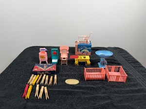 Lot of Vintage Doll Furniture and more  - Some have the original boxes