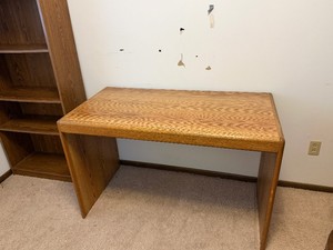 vintage wood desk or console table - BRING HELP TO LOAD