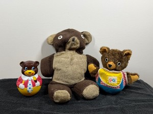3 - Collectible Vintage Toy Bears - see description for more info