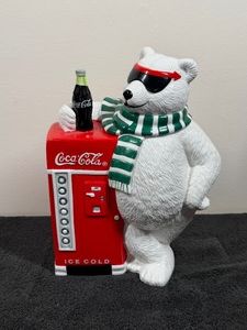 1997 Coca-Cola Cool Break Polar Bear ceramic cookie jar