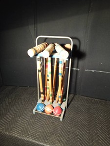 Vintage wooden crochet set