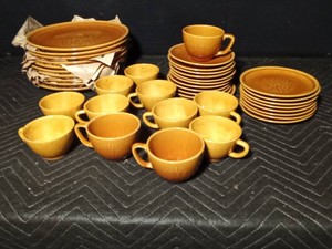 Set of Franciscan wheat design dishes