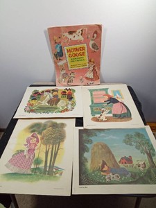 1957 Mother Goose Nursery prints in their original folder