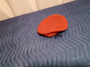 Vintage German Bundeswehr red wool military beret