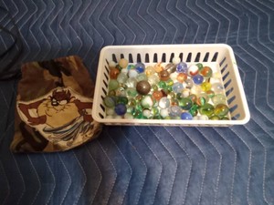 Bag of marbles and a steel steely