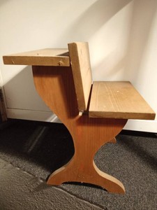 Wooden doll school desk