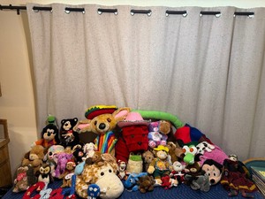 Large Lot of Stuffed Animals and More