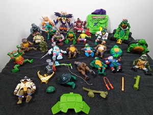 Lot of Ninja Turtles characters and accessories