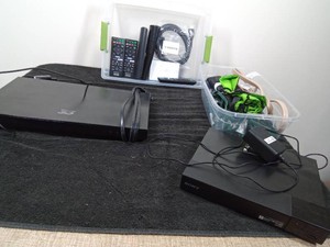 Samsung Blue ray DVD player and Sony DVD player and accessories