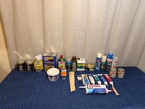 Lot of Paint Remover - Stain - Wood Filler - Caulk and More