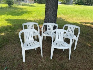 5 - Plastic Outside Chairs