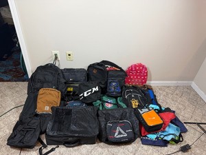 Lot of Bags - Travel Bags - Sports Bags - Backpacks and More - CCM - Nike - Reebok - Tommy Armour - NFL and More