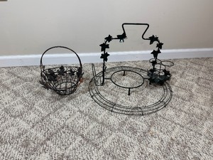 Metal Basket  Candle Holder