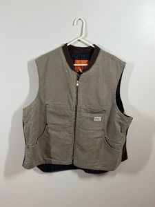 Vintage Jeep brand quilted-lined duck canvas workwear vest - Size 3X