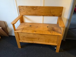 wooden storage bench - BRING HELP TO LOAD