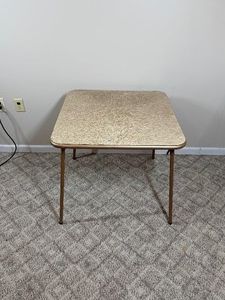 Vintage Gold Up Card Table