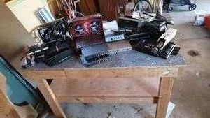 Box of car stereos, new speakers and electronics