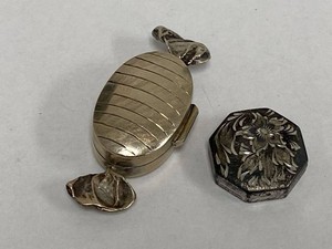 Vintage Sterling Pill Box Lot Candy Form & Engraved Octagon Boxes