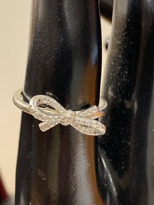 Sterling Silver 925 CZ Bow Ring
