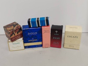 Vintage Designer Mini Perfume Set CK Escape Joop YSL Boucheron Oscar
