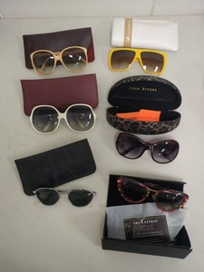 Lot of 6 Pairs Designer & Fashion Sunglasses with Cases