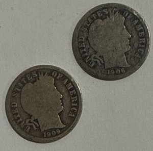 Lot of 2 Liberty Dimes