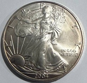1oz 2004 .999 Silver Eagle