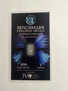 1 Grain .999 Silver Bar