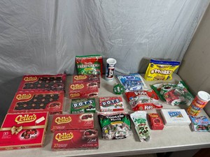 Assorted Candy, Charleston Chew, Tootsie Rolls, Chocolate Cherries, Junior Mints, Dots, and More