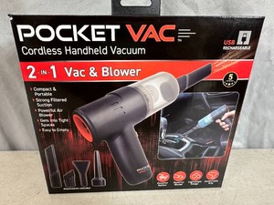New Rechargeable Pocket Vac Blower and Vacuum