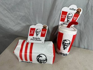 2 New KFC Themed Dog Toys