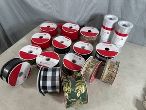 17 New Rolls of Craft  Decorative Wired Ribbon