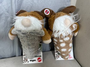 2 New Woodsy Gnome Squeaker Dog Toys